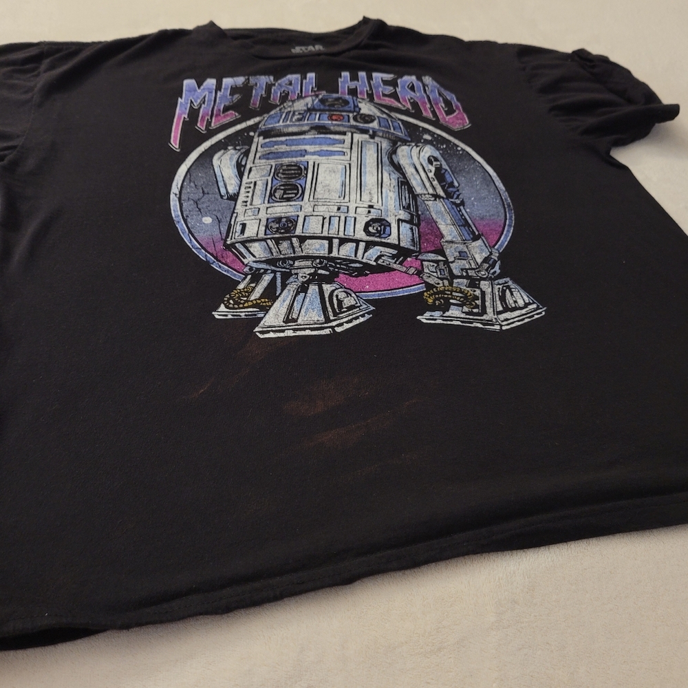 Star Wars Unisex Metal Head R2-D2 Graphic Tee Soft & Stretchy - Picture 8 of 10